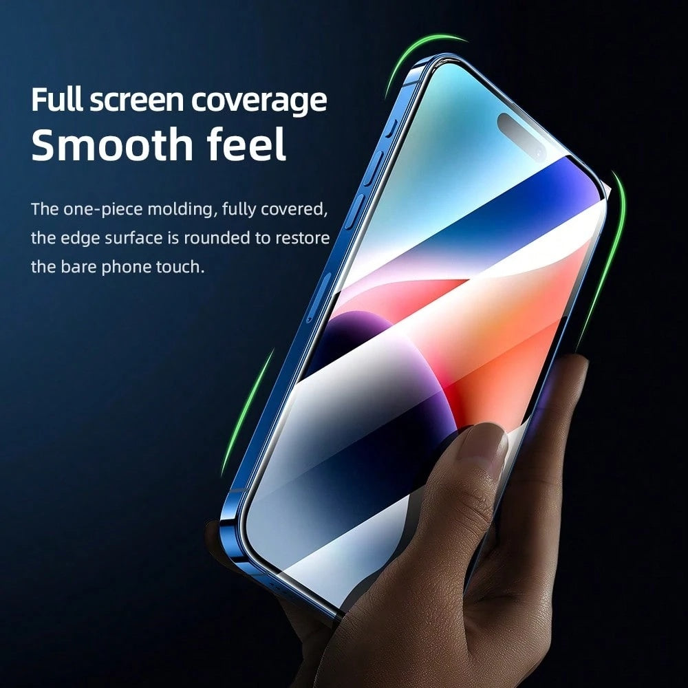 Blueo Curved Edge AR Applicator Screen Protector for Apple iPhone 18 Pro Max / 17 Pro Max, Tempered Glass, Full Glue, 3D, Black