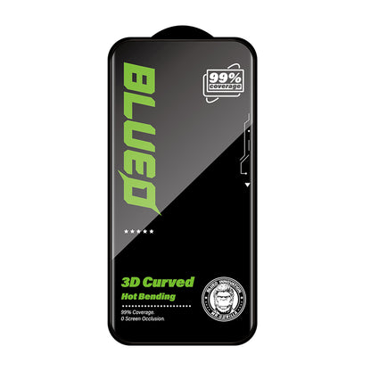 Blueo HD Screen Protector Film for Apple iPhone 16 Pro, Tempered Glass, Full Glue, 3D, Black