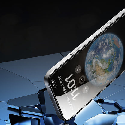 Blueo Silk HD Screen Protector Film for Apple iPhone 16 / 15, Tempered Glass, Full Glue, Set of 5 pieces, 2.5D, Black