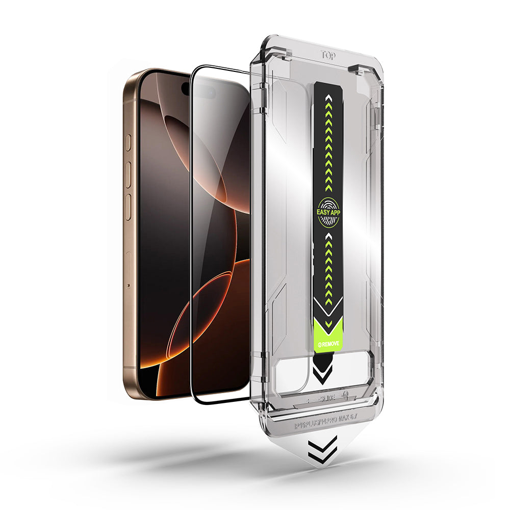 Techsuit TitanGlass Screen Protector for Apple iPhone 17 Air, Tempered Glass, Full Glue, Black