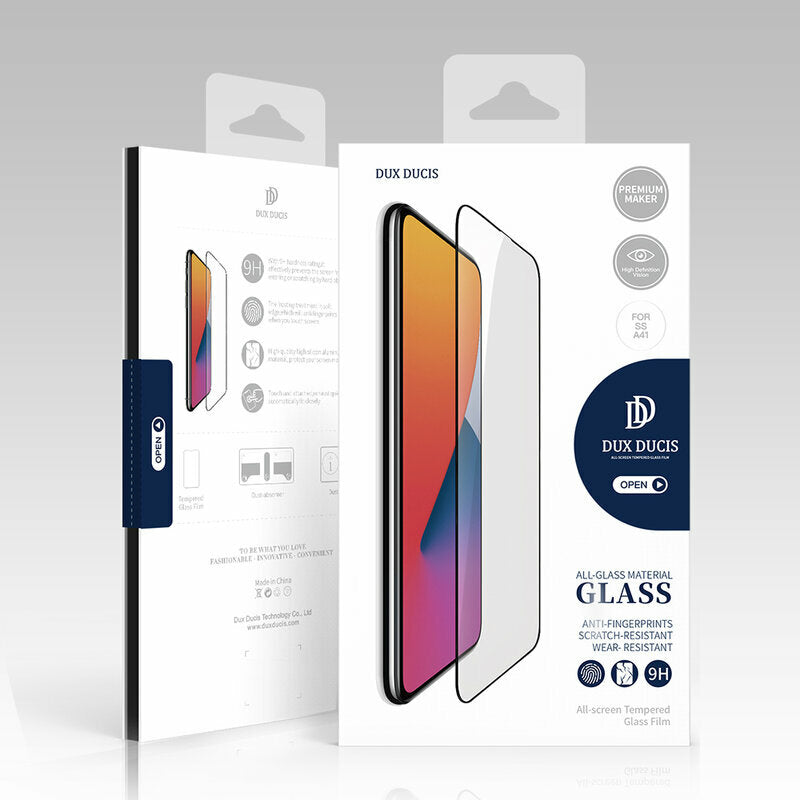 DUX DUCIS Screen Protector for Apple iPhone 11 Pro / XS / X, Tempered Glass, Edge Glue, Black