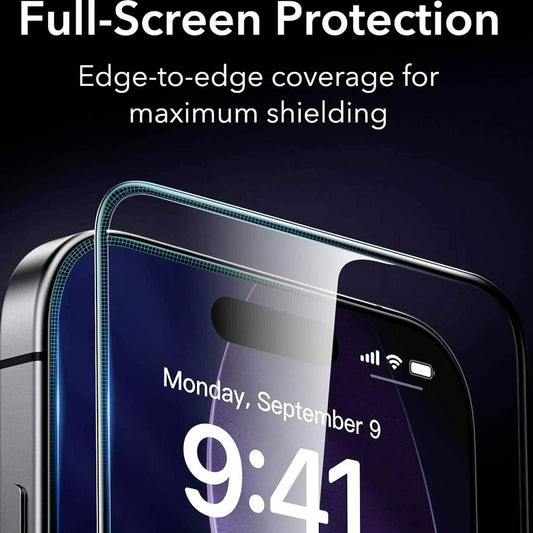 ESR Armorite UltraFit Screen Protector for Apple iPhone 17 Pro, Tempered Glass, Full Glue, Set of 2 Pieces, Black