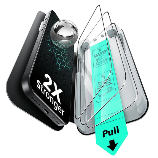 ESR UltraFit Screen Protector for Apple iPhone 18 Pro Max / 17 Pro Max, Tempered Glass, Full Glue, Set of 3 Pieces, Black