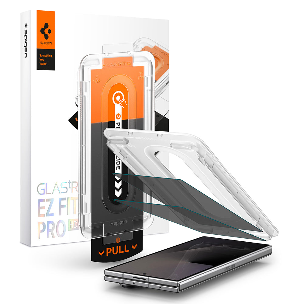 Spigen GlastR EZ FIT Pro HD Exterior Privacy Screen Protector for Samsung Galaxy Z Fold8 Ultra F976, Tempered Glass, Full Glue, Set of 2 pieces
