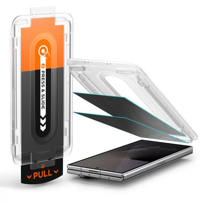 Spigen GlastR EZ FIT Pro HD Exterior Privacy Screen Protector for Samsung Galaxy Z Fold8 Ultra F976, Tempered Glass, Full Glue, Set of 2 pieces