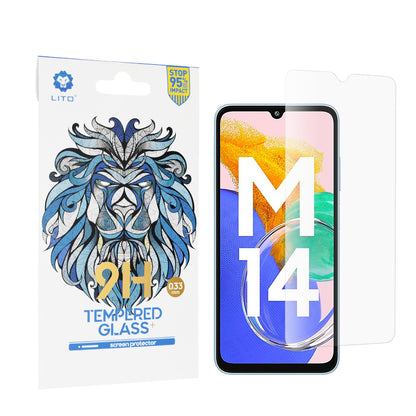 Lito Classic Screen Protector for Samsung Galaxy M14 5G M146, Tempered Glass, Full Glue, 2.5D