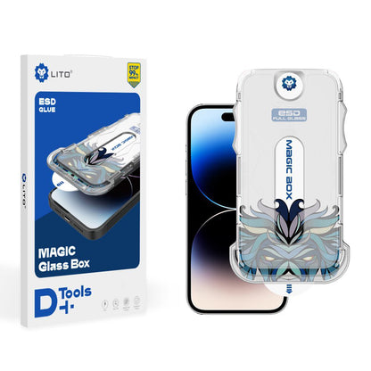 Lito Magic Glass Box D+ Tools Screen Protector for Apple iPhone 15 Pro, Tempered Glass, Full Glue