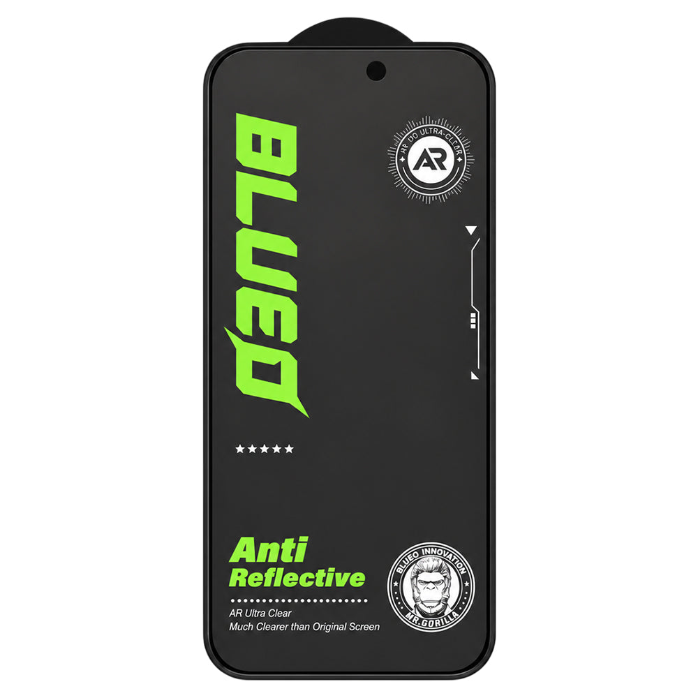 Blueo Matte Anti-Reflective HD Screen Protector for Apple iPhone 18 Pro, Tempered Glass, Full Glue, Black