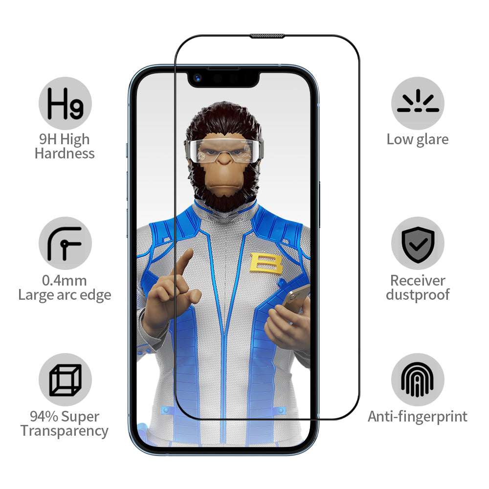 Blueo Matte Anti-Reflective HD Screen Protector for Apple iPhone 18 Pro, Tempered Glass, Full Glue, Black