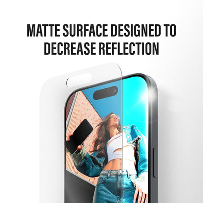 Matte PanzerGlass Armor EasyAligner Screen Protector for Apple iPhone 17 Pro Max, Tempered Glass, Full Glue