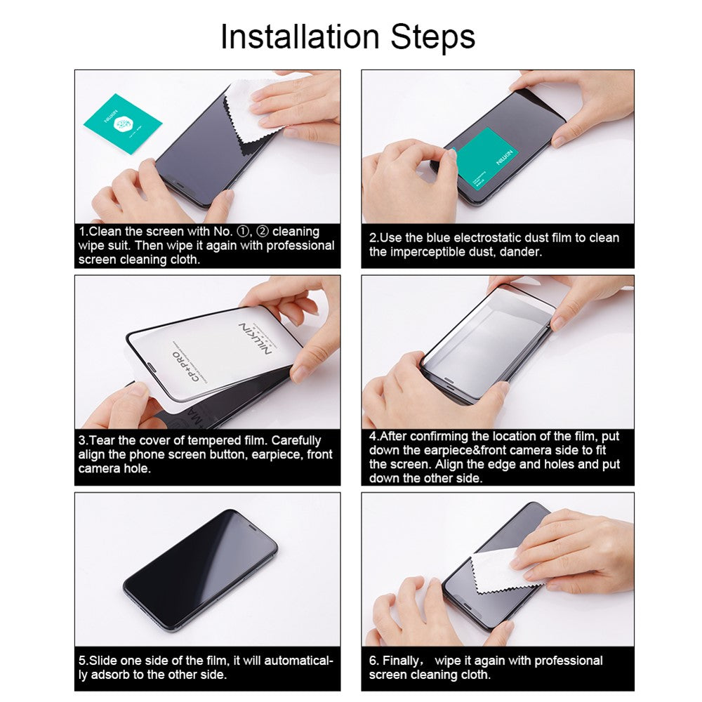 Nillkin CP+ Pro Exterior Screen Protector for Samsung Galaxy Z Flip8 F776 / Z Flip7 F766, Tempered Glass, Full Glue, Black