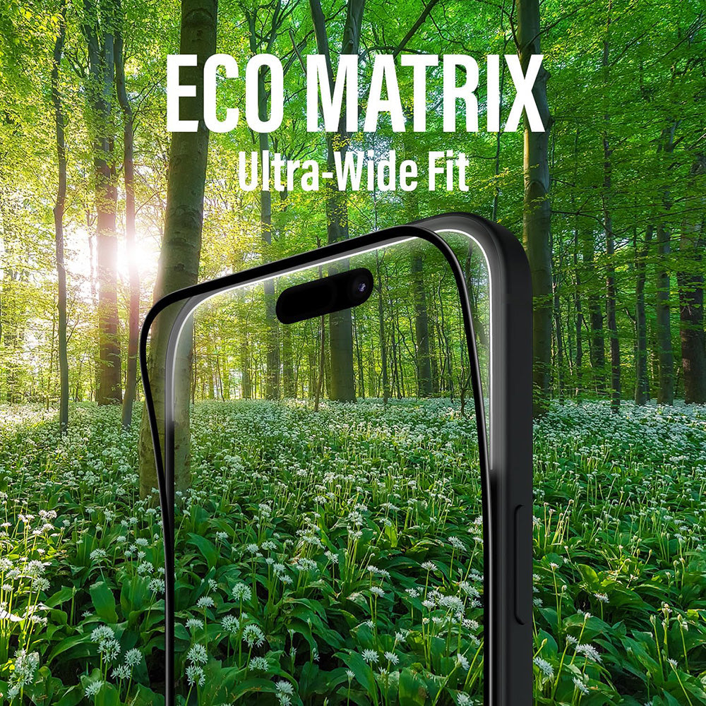 PanzerGlass Ultra-Wide Fit EyeCare Screen Protector for Apple iPhone 16 / 15, Tempered Glass, Full Glue, Black