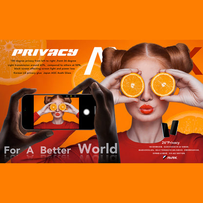 Anank 5X Reinforced 180 Privacy Screen Protector for Apple iPhone 17 Pro, Tempered Glass, Full Glue, 2.5D