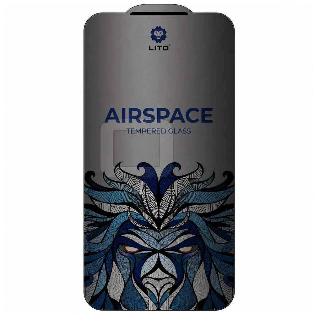 Lito Airspace Border Privacy Screen Protector for Apple iPhone 18 Pro Max, Tempered Glass, Full Glue