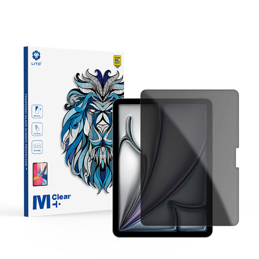 Lito Classic Privacy Screen Protector for Apple iPad Air 11 (2026) / Air 11 (2025), Tempered Glass, Full Glue, 2.5D