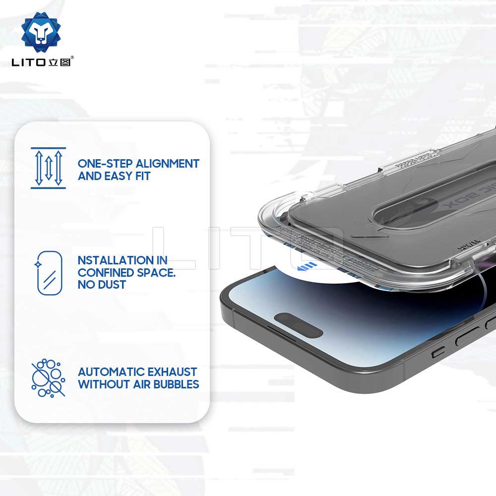 Privacy Screen Protector Lito Magic Glass Box D+ Tools for Apple iPhone 11 / XR, Tempered Glass, Full Glue