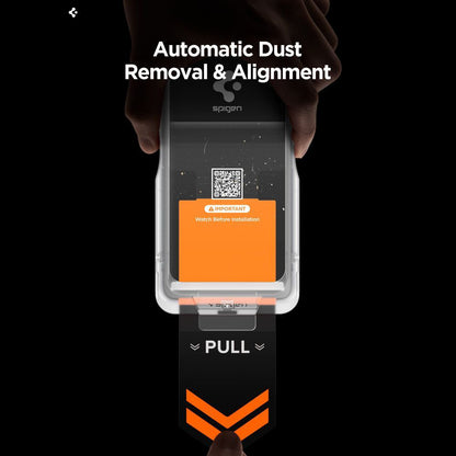 Spigen GlastR EZ FIT Pro HD Privacy Screen Protector for Samsung Galaxy S26 Plus S947, Tempered Glass, Full Glue AGL11087