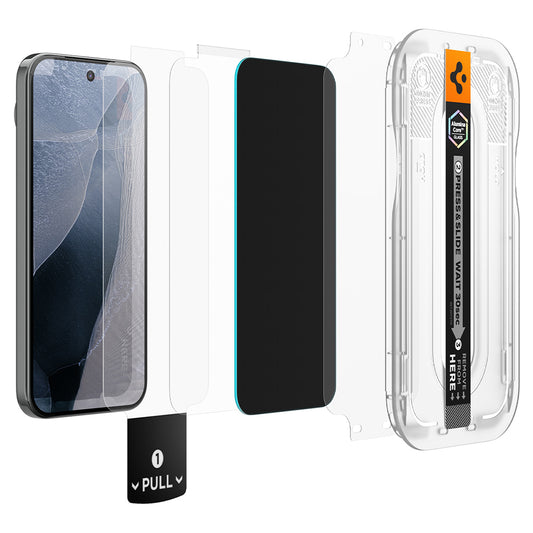 Spigen GlastR EZ FIT Pro Privacy Screen Protector for Google Pixel 11 Pro XL, Tempered Glass, Full Glue, Set of 2 pieces AGL11486