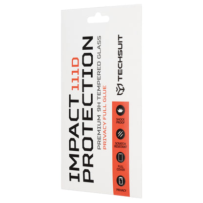Privacy Techsuit Screen Protector for Google Pixel 10a, Tempered Glass, Full Glue, 111D
