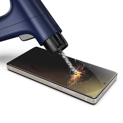 Privacy Screen Protector Techsuit TitanGlass CrystalHD for Samsung Galaxy S24 FE S721, Tempered Glass, Full Glue