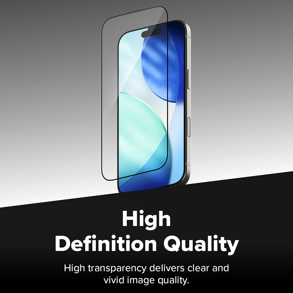 Ringke Easy Slide Screen Protector for Apple iPhone 17 Pro Max, Tempered Glass, Full Glue, Set of 2 pieces