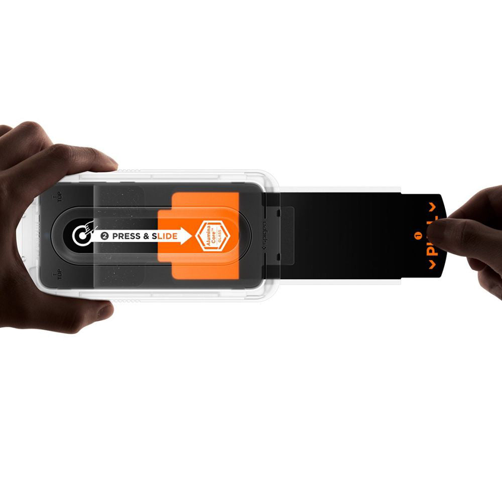 Spigen GlastR EZ FIT Pro HD Screen Protector for Samsung Galaxy S25 FE, Tempered Glass, Full Glue, Set of 2 pieces AGL10202