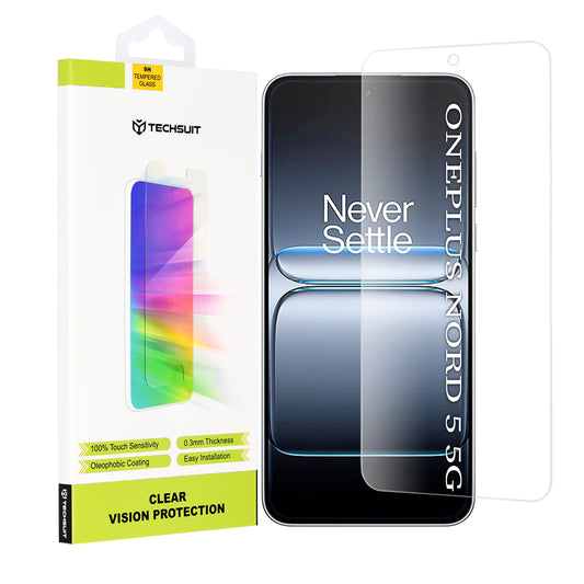 Techsuit Clear Vision Screen Protector for OnePlus Nord 5, Tempered Glass, Full Glue
