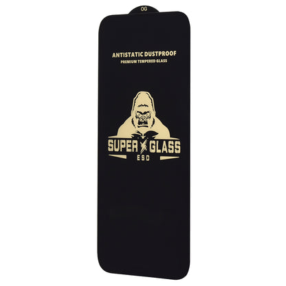 Techsuit Screen Protector Film for Apple iPhone 14 Pro Max, Tempered Glass, Full Glue, Black