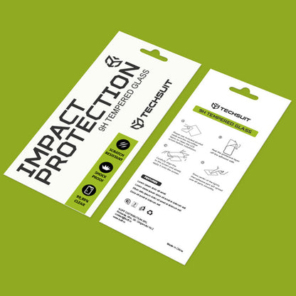 Techsuit Screen Protector for Apple iPhone 17 Pro, Tempered Glass, Full Glue, 111D, Black