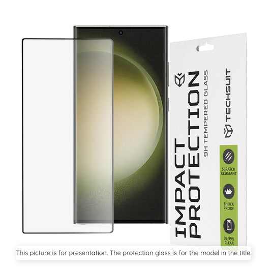 Techsuit Screen Protector Film for Honor X8d, Tempered Glass, Full Glue, 111D, Black