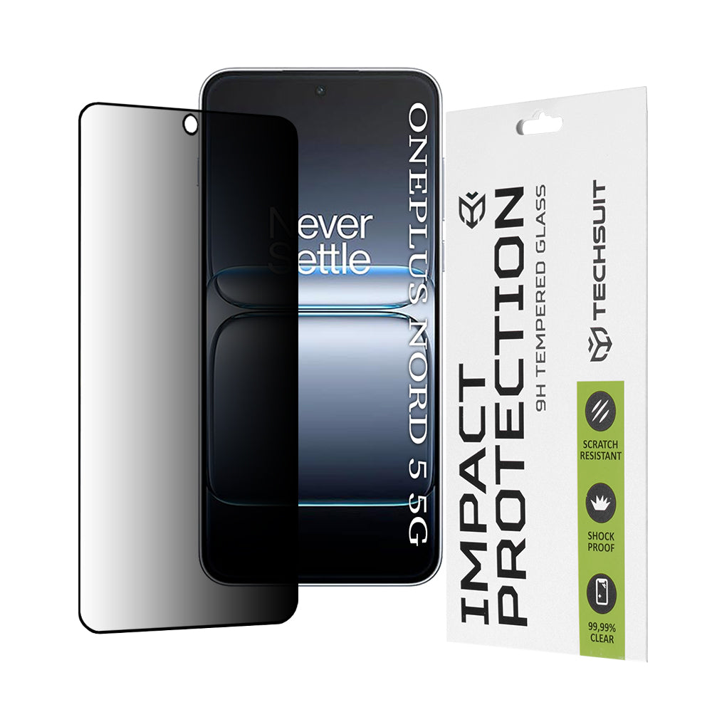 Techsuit Screen Protector for OnePlus Nord 5, Tempered Glass, Full Glue, 111D