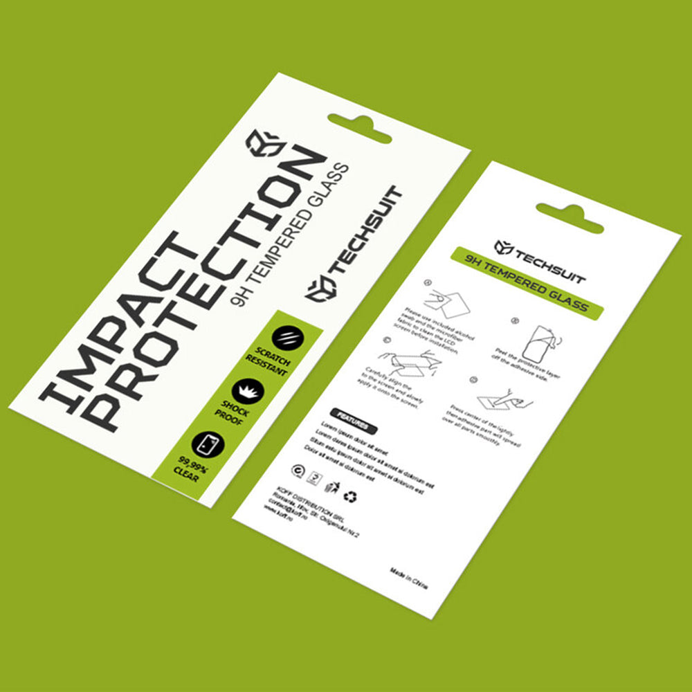 Techsuit Screen Protector for Xiaomi Poco X8 Pro, Tempered Glass, Full Glue, 111D, Black