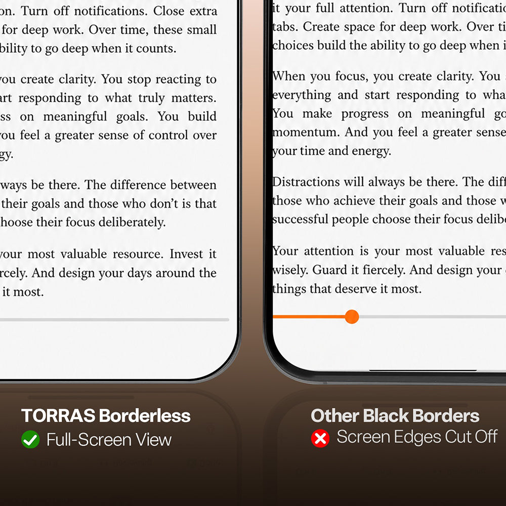 Torras HD Screen Protector Film for Apple iPhone 18 Pro / 17 Pro, Tempered Glass, Full Glue