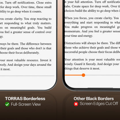 Torras HD Screen Protector Film for Apple iPhone 18 Pro Max / 17 Pro Max, Tempered Glass, Full Glue