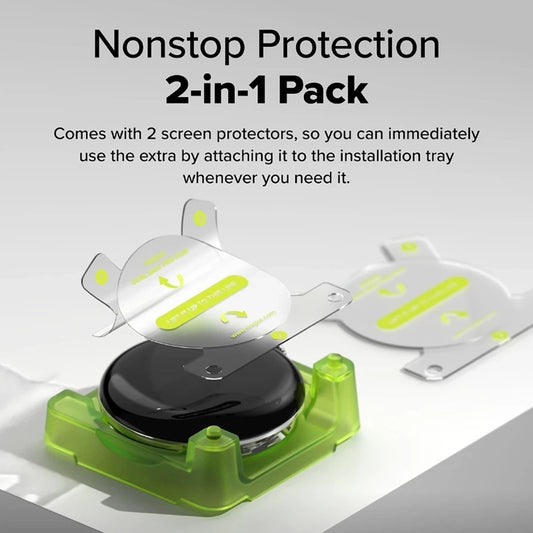 Ringke Dual Easy Pro Protection Film for Google Pixel Watch 4 45mm, Set of 2 pieces, Plastic