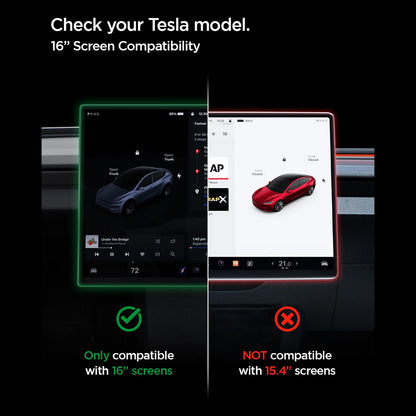 Spigen GlastR EZ FIT Anti-Glare Screen Protector for Tesla Y 2026 Premium / Performance Navigation, Tempered Glass AGL10819