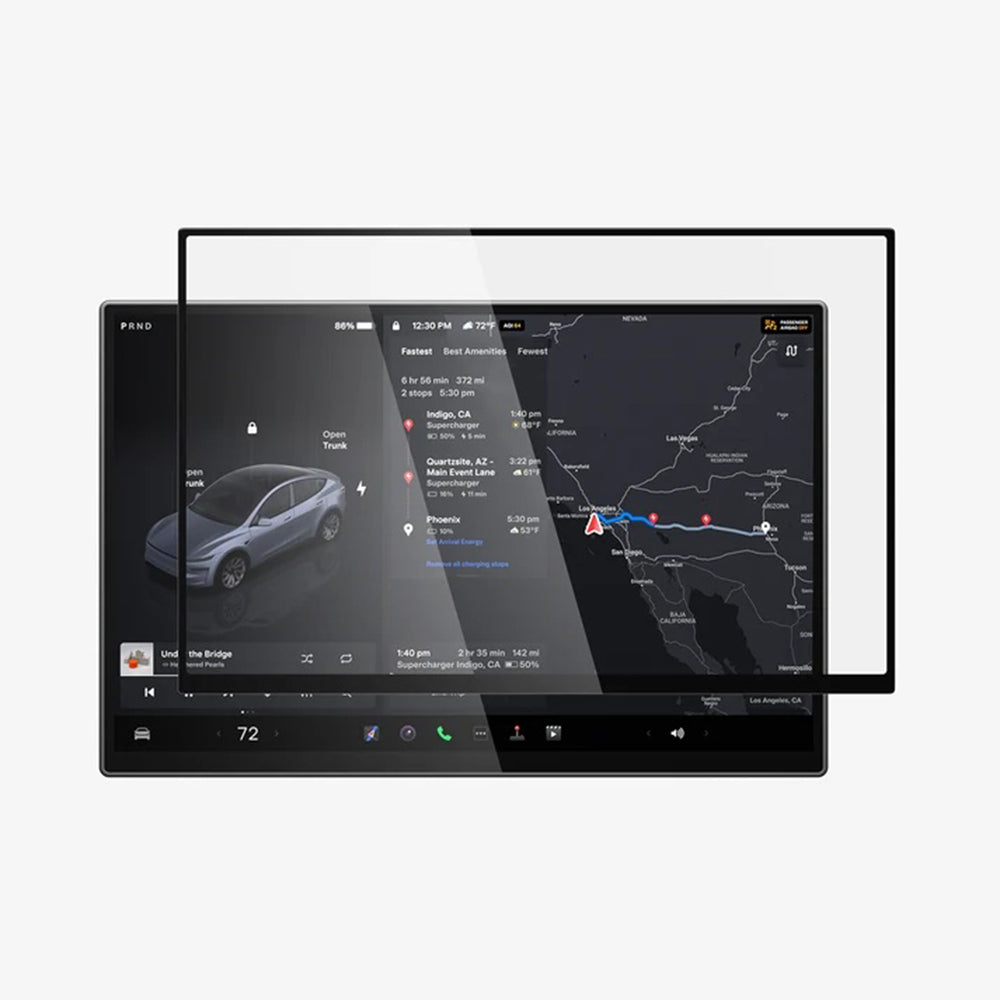 Spigen GlastR EZ FIT Protective Film for Tesla Y 2026 Premium / Performance Navigation, Tempered Glass AGL10820