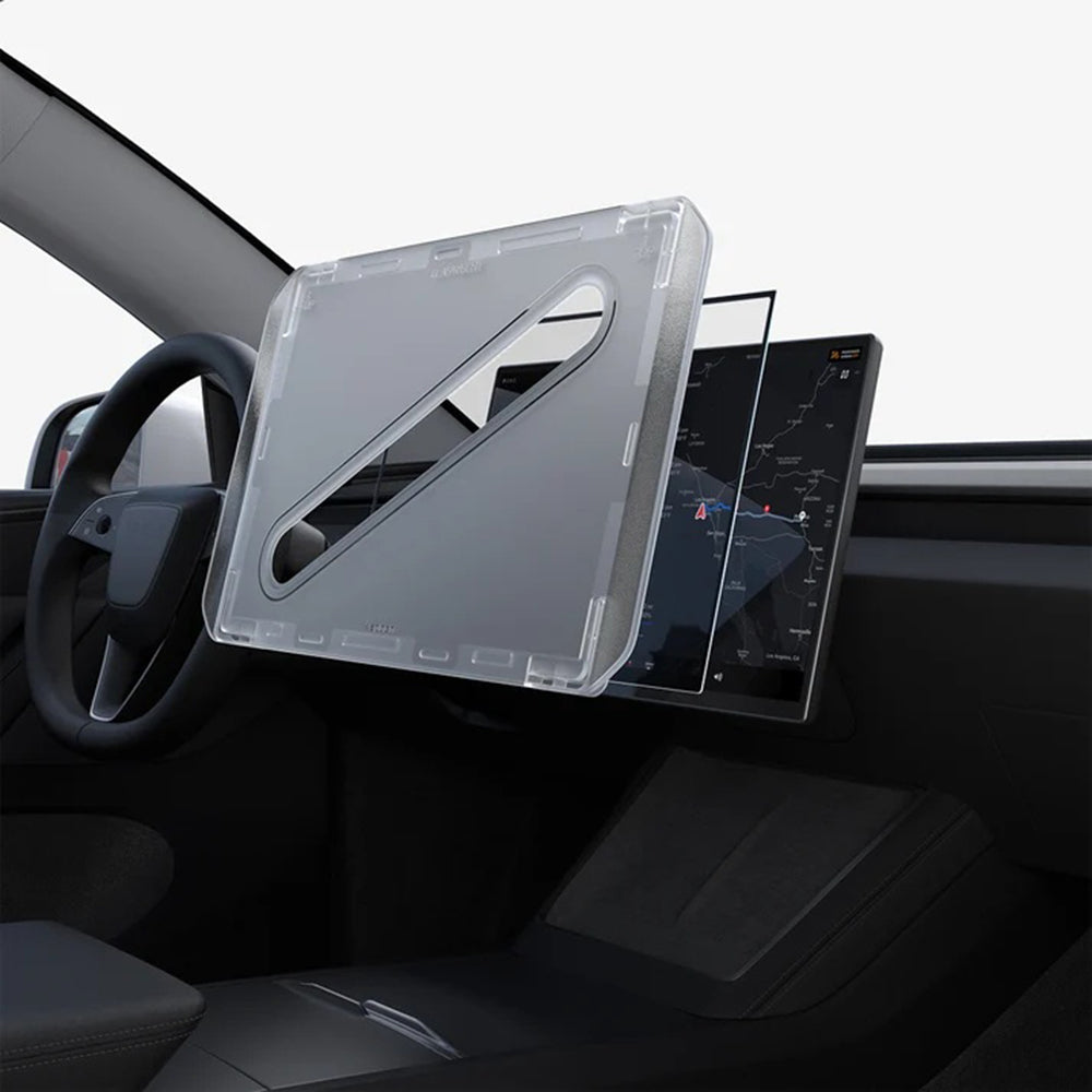 Spigen GlastR EZ FIT Protective Film for Tesla Y 2026 Premium / Performance Navigation, Tempered Glass AGL10820