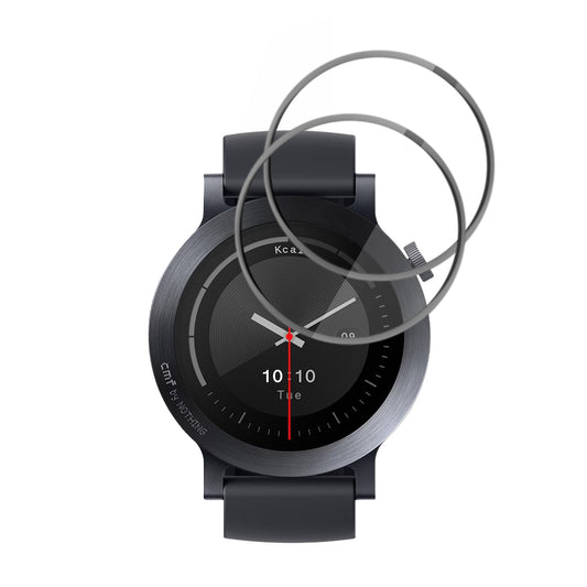 Techsuit Nano Flex Protection Film for Nothing CMF Watch 3 Pro, Set of 2 pieces, Plastic, Black
