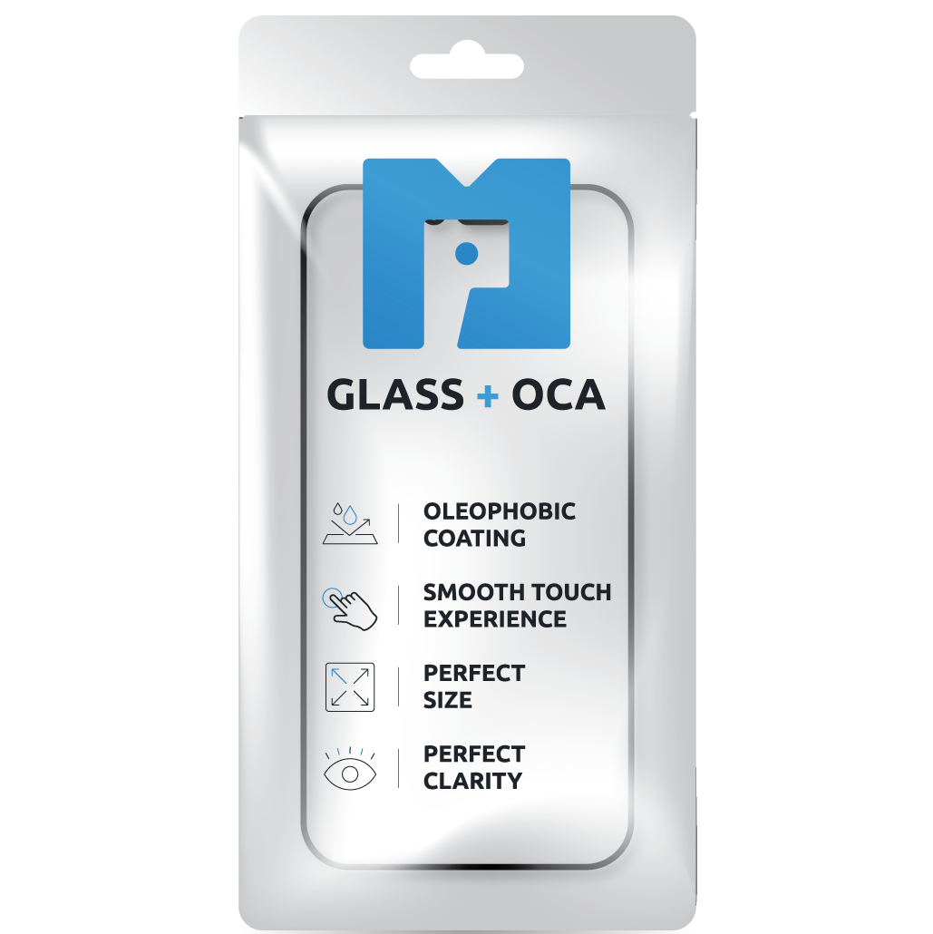 Screen Glass + OCA MP compatible with Apple iPhone 16 Plus, Black