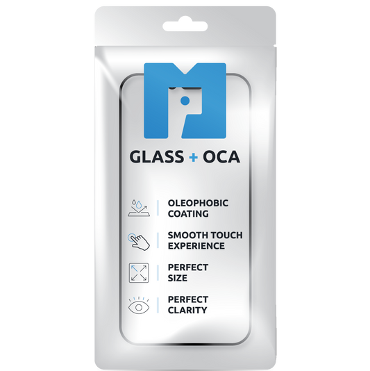 Screen Glass + OCA MP compatible with Apple iPhone 12 / 12 Pro, Black