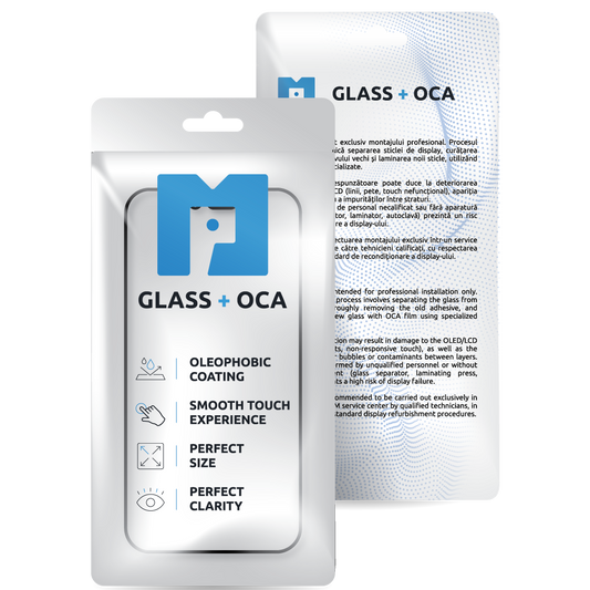 Screen Glass + OCA MP compatible with Apple iPhone 16e / 14, Black