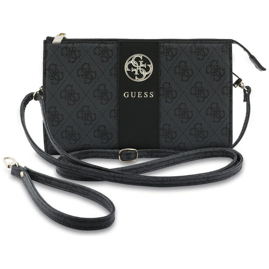 Universal Phone Bag, Guess, 4G Round Classic Logo Stripe, Black