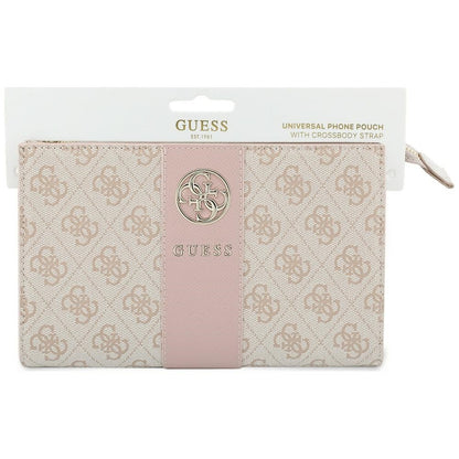 Universal Phone Bag, Guess, 4G Round Classic Logo Stripe, Pink