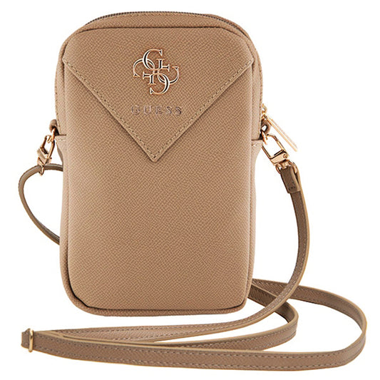 Universal Phone Bag, Guess, Triangle 4G, Gold