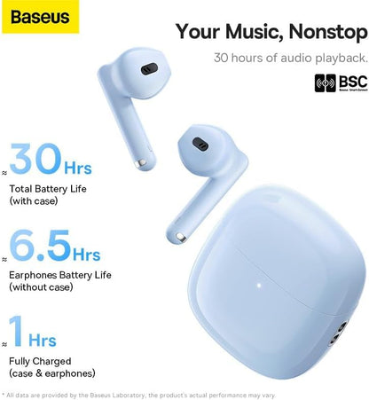 Handsfree Bluetooth Baseus Bowie WX5, TWS, Blue A00051000313-00