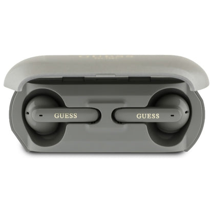 Handsfree Bluetooth Guess Elongated Metallic Printed Logo, TWS, Grey