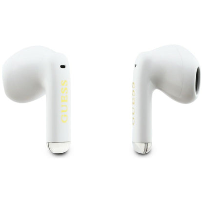 Handsfree Bluetooth Guess Glossy Gold Line Classic, TWS, White