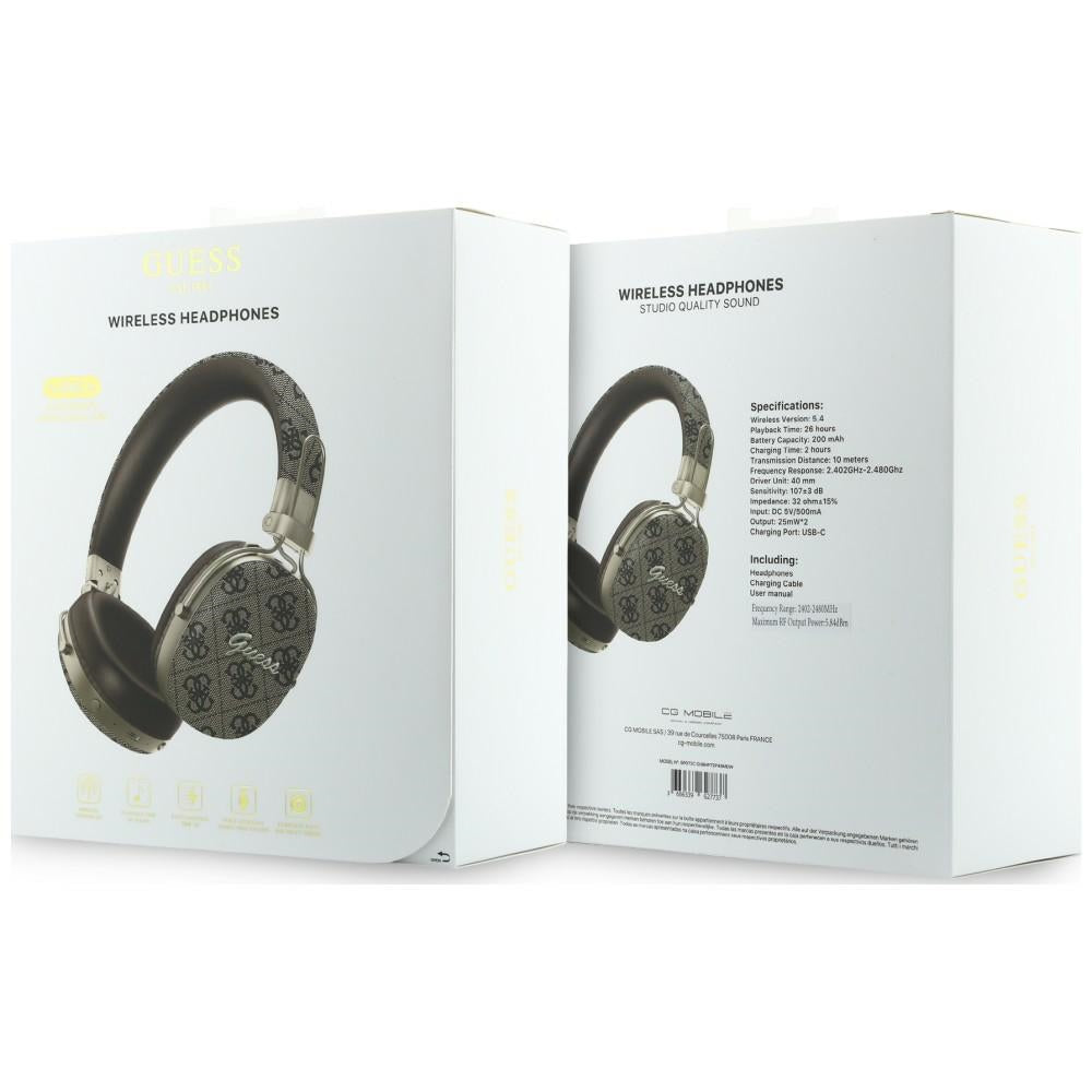 Handsfree Bluetooth Guess Metal 4G Script Logo, A2DP, Brown