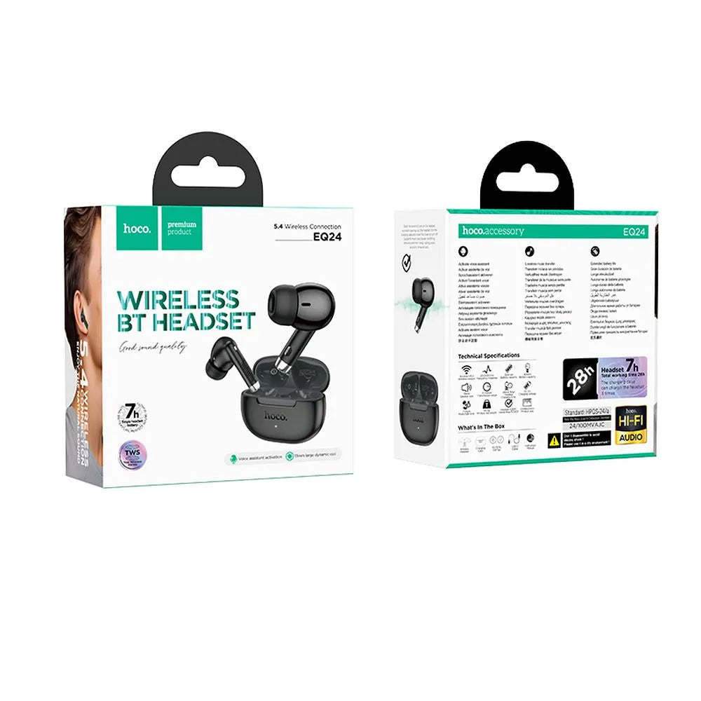 HOCO EQ24 Bluetooth Handsfree, TWS, Black